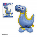 Globo foil com pé de dinossauro azul 59cm