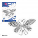 Globo foil asas de borboleta 97cm prata