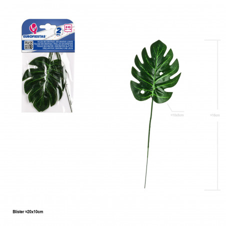 Folha decorativa tropical 10cm 2 unidades