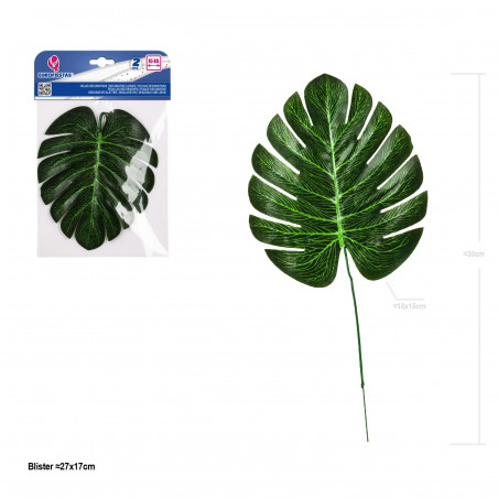 Folha decorativa tropical 18 cm 2 unidades