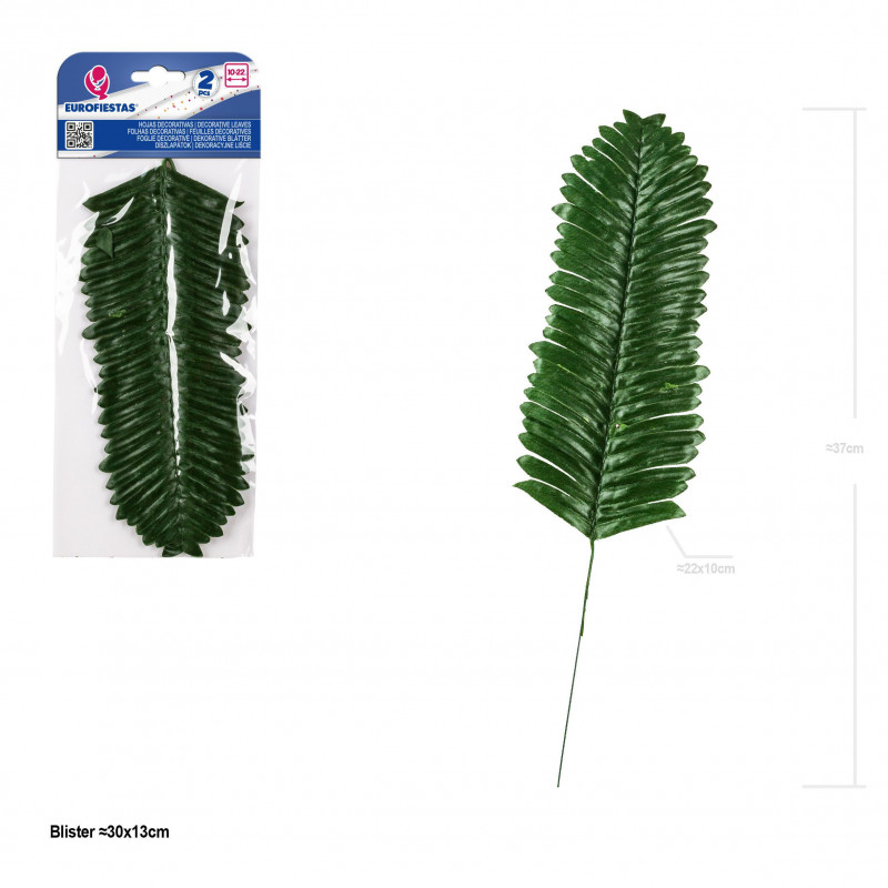 Folha decorativa cica 22cm 2pcs