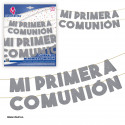 Guirlanda minha primeira comunhão letras brilhantes prateadas