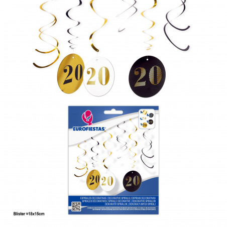 Espirais decora.preto ouro círculos 20