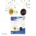 Espirais decora.preto ouro círculos 30