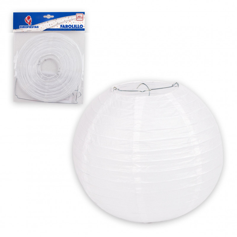 Lanterna redonda 30cm branca