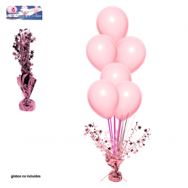 Centro de mesa ouro rosa vara rosa