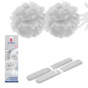 Golgante pompom 2u 30cm branco