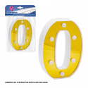 Número LED 16cm dourado 0