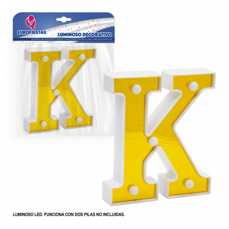 Letra LED 16cm ouro k