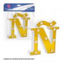 Letra LED 16cm ouro ñ