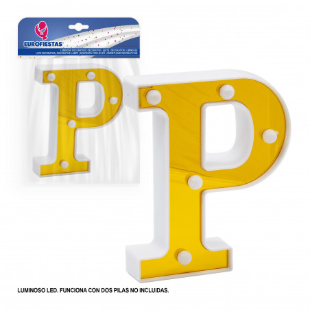 Letra LED 16cm ouro p