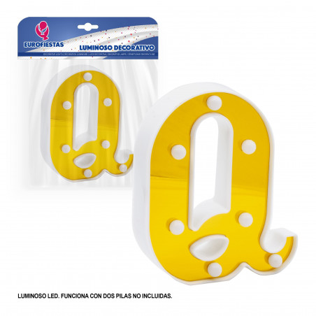 Letra LED 16cm ouro q