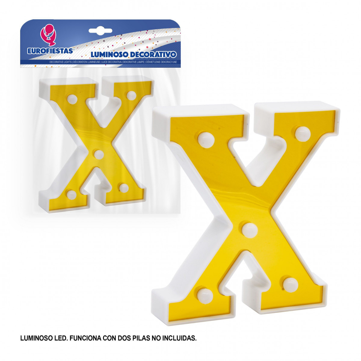 Letra LED 16cm ouro x
