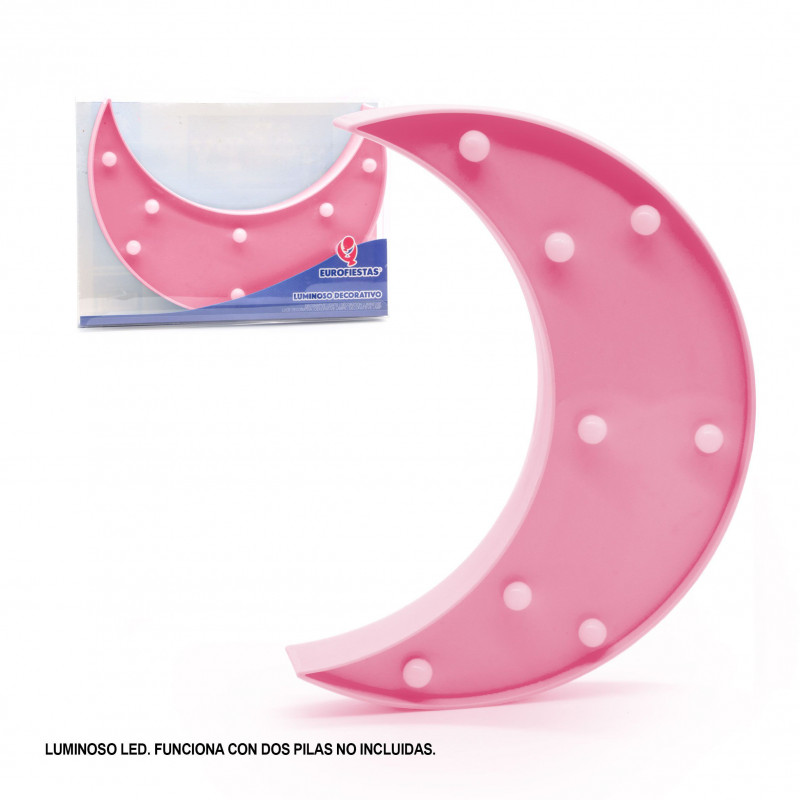 Figura LED lua rosa