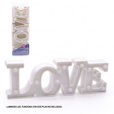 Figura led love branca
