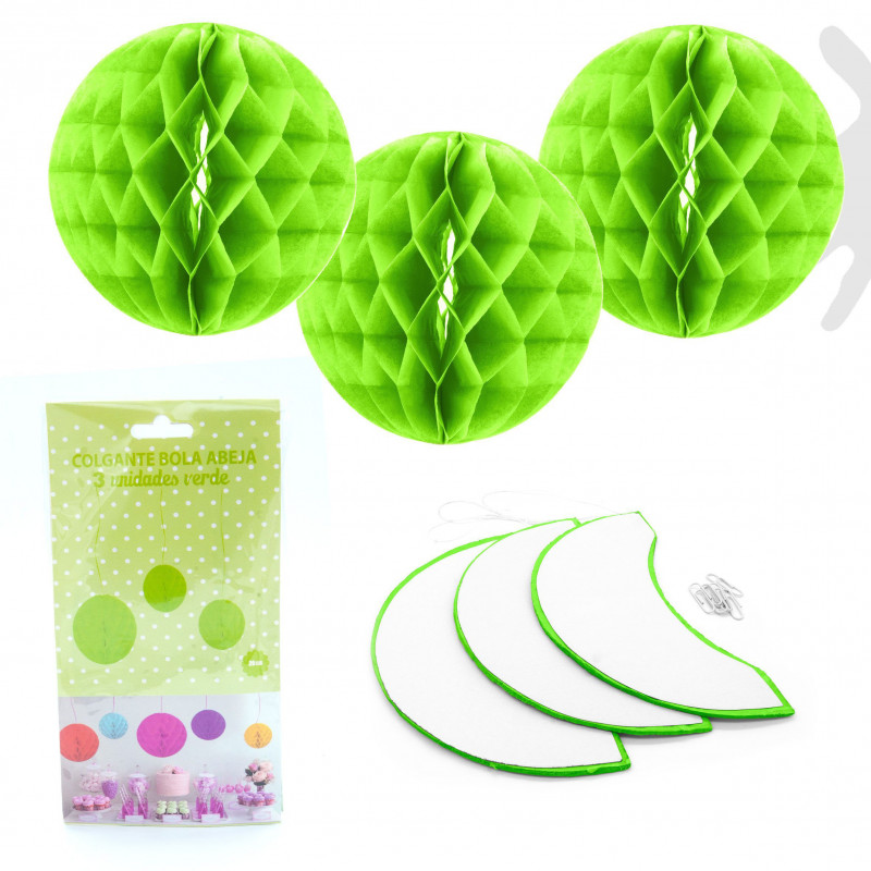 Bola abelha 3u.20cm verde