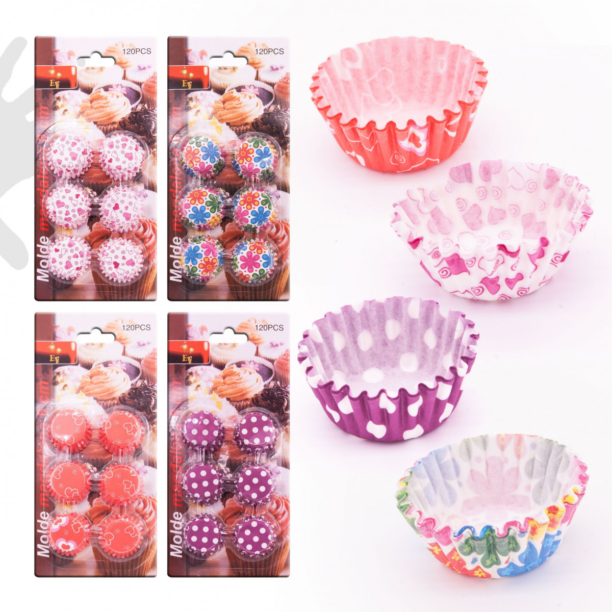 Forma de cupcake lilás