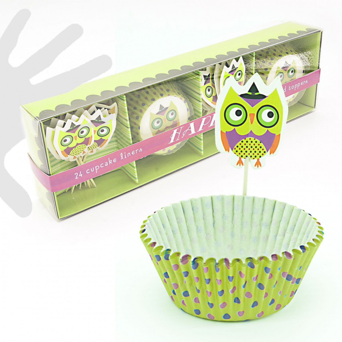 Molde de muffin + palitos de coruja
