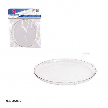 Bandeja plástica redonda 19cm pequena