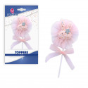 Topper coelhinho purpurina rosa