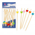20 palitos 12cm borboletas coloridas