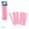 20 canudos rosa simples