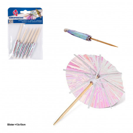 6 peças de guarda-chuva transparente