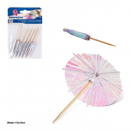 Topper guarda-sol transparente 6pcs