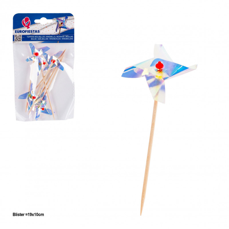 Topper moedor prata 6pcs