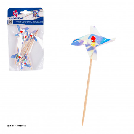 Topper moedor prata 6pcs
