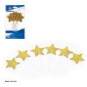 Topper estrelas purpurina ouro 6pcs