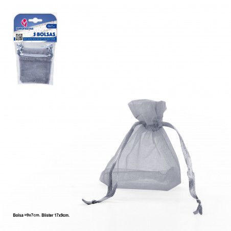 Bolsa de poliéster 5 90x70mm prata