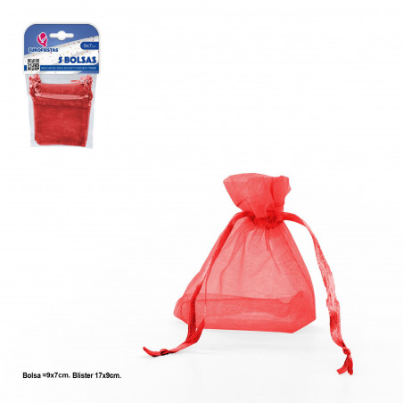 Bolsa de poliéster 5 90x70mm vermelho
