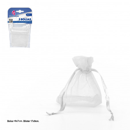 Bolsa de poliéster 5 90x70mm branca