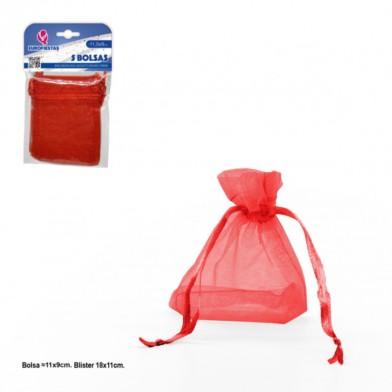 Bolsa de poliéster 5 115x90mm vermelho