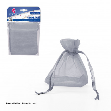 Bolsa de poliéster 4 135x105mm prata