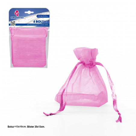 Bolsa de poliéster 4 135x105mm rosa