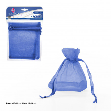 Bolsa de poliéster 4 175x135mm azul