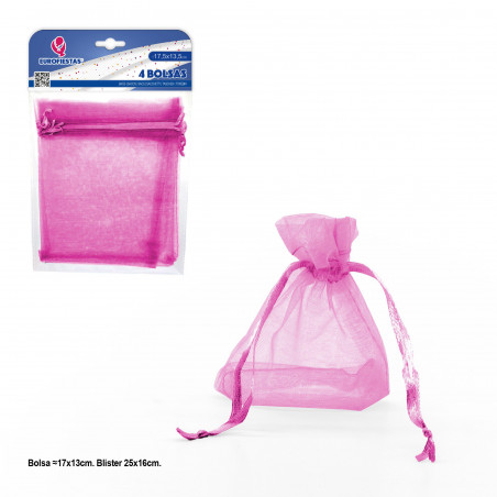 Bolsa de poliéster 4 175x135mm rosa