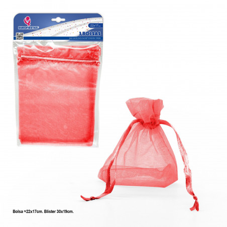 Bolsa de poliéster 3 220x170mm vermelho