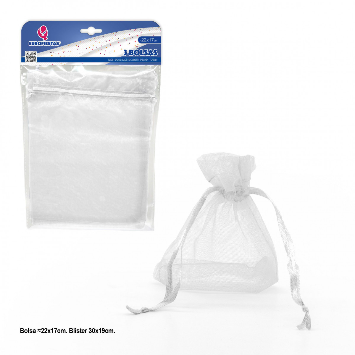 Bolsa de poliéster 3 220x170mm branco