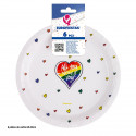 Prato 6pcs 23cm col tudo que você precisa é amor orgulho