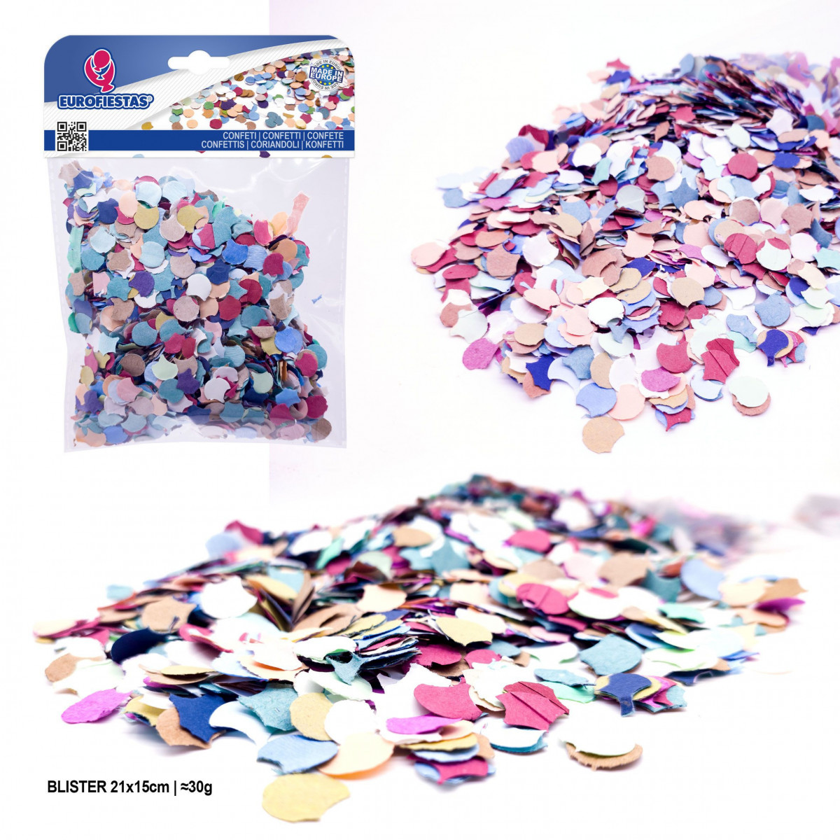 Confete blister 30g arco-íris