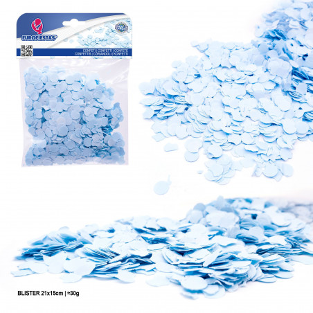 Blister de confete 30g azul claro