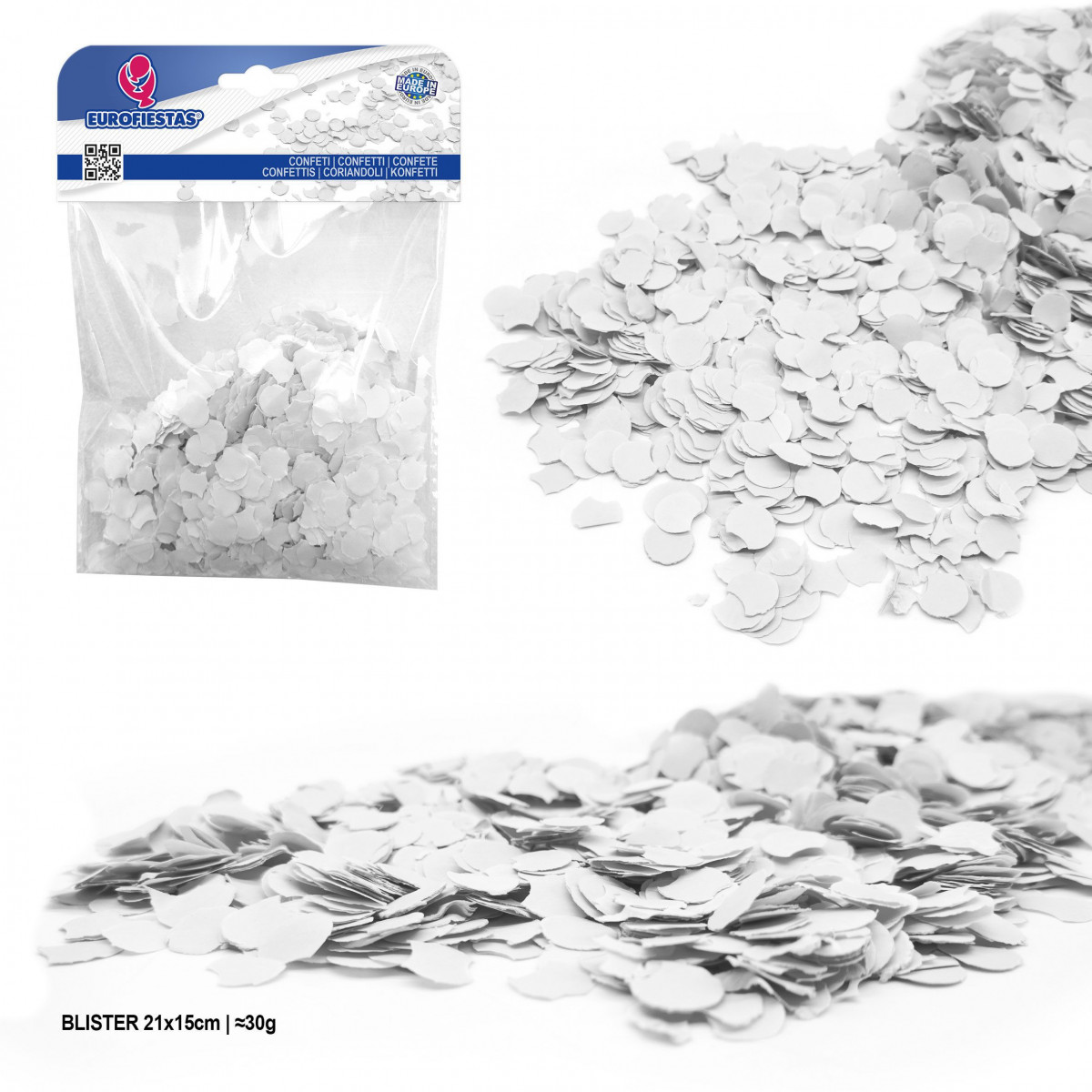 Confete blister 30g branco
