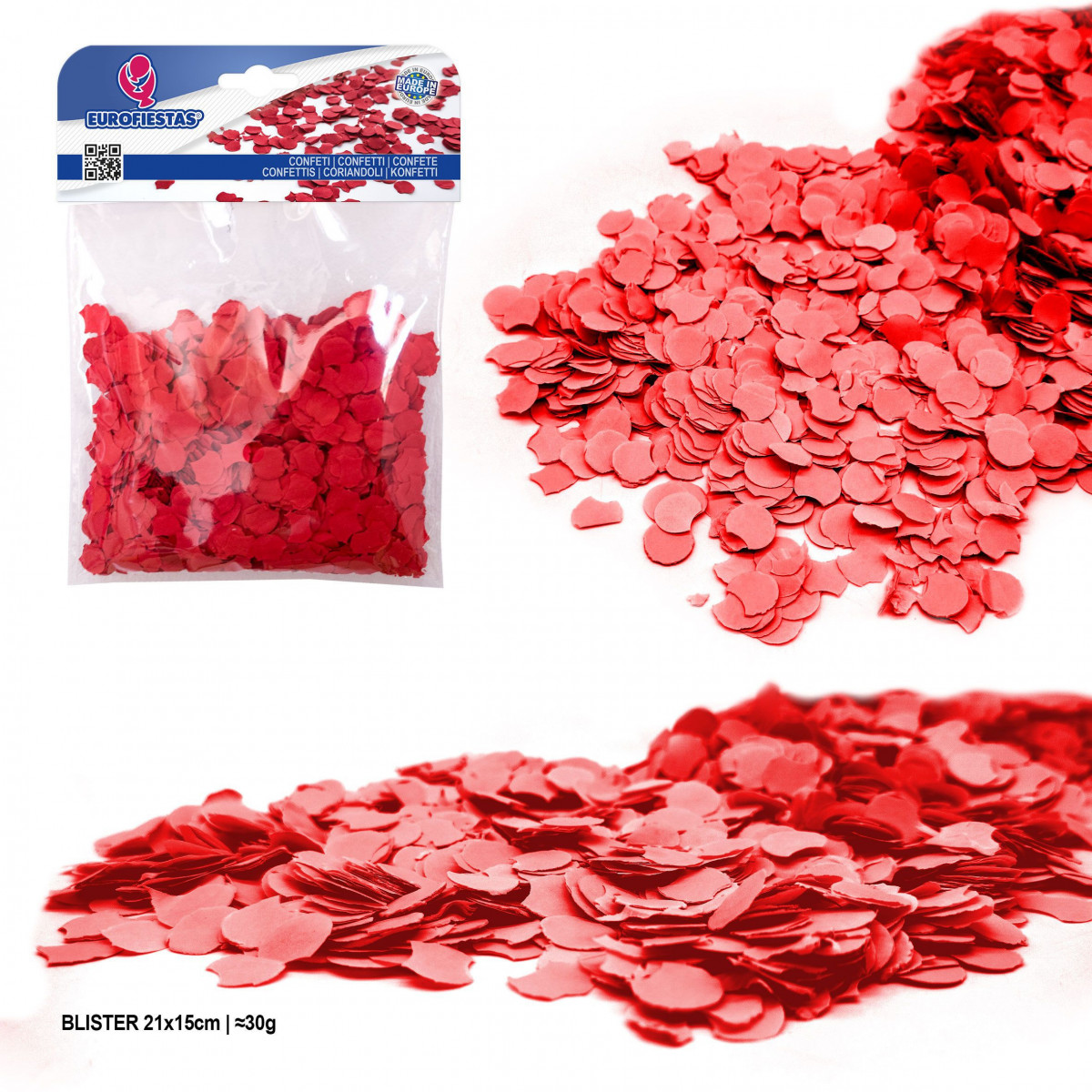 Confete blister 30g vermelho