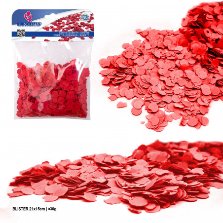 Blister de confete 30gr vermelho