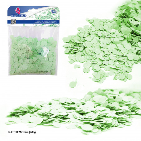Blister de confete 30gr verde