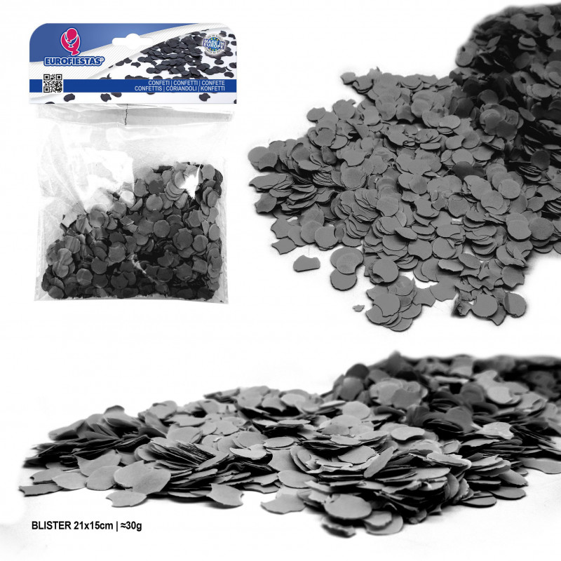 Confete blister 30g preto