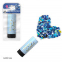Canhão de confete dourado e azul